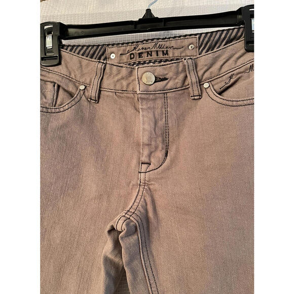 Karen Millen Denim Womens Gray Designer Jeans Size‎ 2 EUC - Picture 2 of 7
